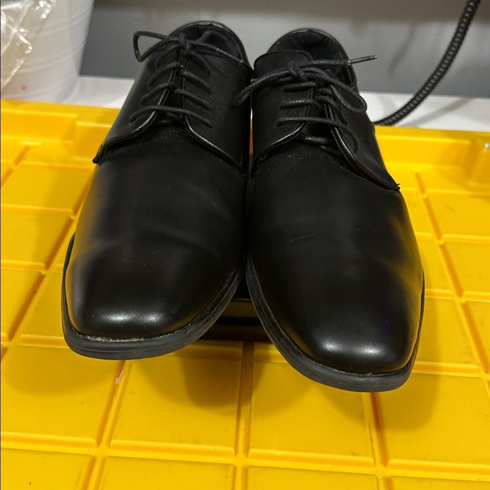 Seven/26 Black Matte Mens Dress Shoes A10184 Size 13R - Picture 5 of 9